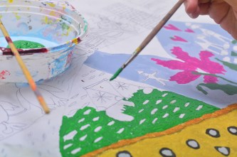 Detailaufnahme entstehendes Werk